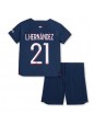 Otroški Nogometna dresi replika Paris Saint-Germain Lucas Hernandez #21 Domači 2023-24 Kratek rokav (+ hlače)